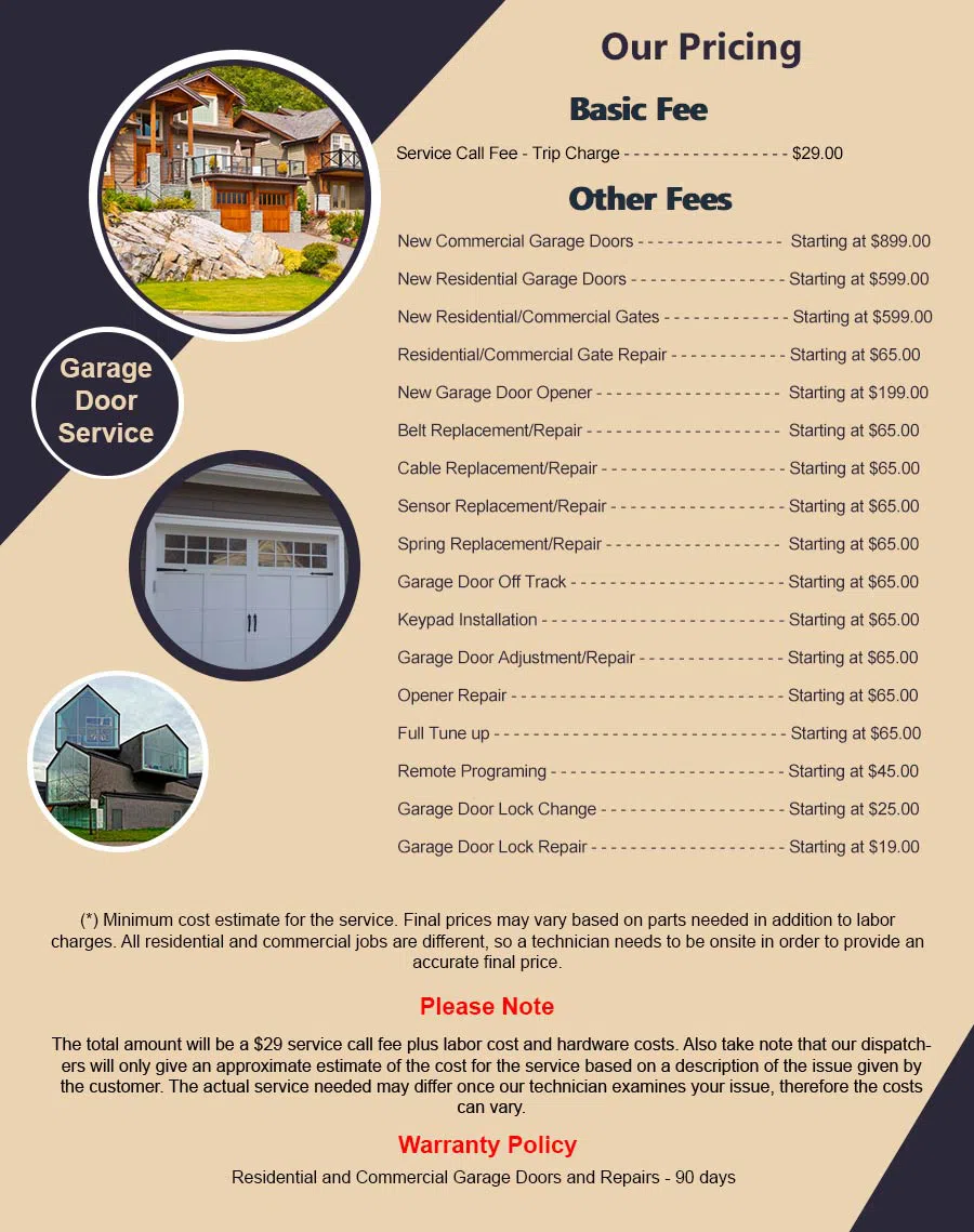 Garage Door Mobile Service Cave Creek, AZ 866-808-0556